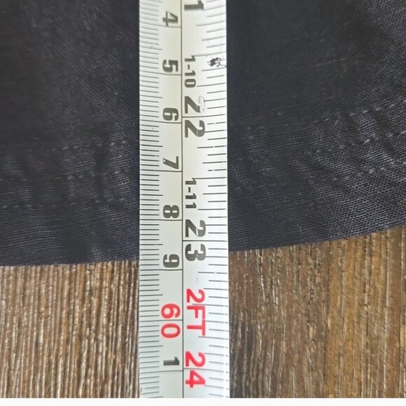 InWear linen blend floral embroidered black knee length skirt size 14 - Picture 9 of 9